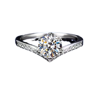 Bague de mariage de luxe en or massif 14 carats avec halo de diamants Moissanite taille brillant 3 carats certifiée GRA, sertie à griffes – Bijoux tendance
