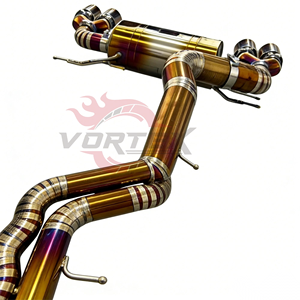 Sistema de Escape Catback Vortex Exotic de Titanio Dorado con Tubo Único de Igual Longitud para BMW M2 Competition F87 S55 con Sistema Valvetronic - Product Image 6