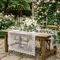 Nouveauté : Fournitures de décoration pour demande en mariage, centres de table personnalisés en dentelle, décorations de table de mariage