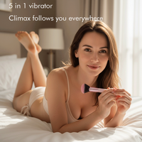Stimulateur clitoridien vibrant étanche IPx6, vibromasseur en forme de pinceau à maquillage pour point G