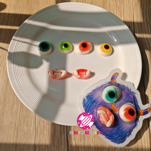 Bonbons pour Halloween Fruité Globes Oculaires Doux Vente en Gros Halal Dessin Animé Monstre Oeil Boule et Dents en Forme de Bonbons Gummy Bonbons - Product Image 3