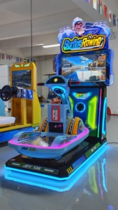Máquina de Arcade Simuladora de Carreras de Barcos que Funciona con Monedas, con Construcción de Hierro y Plástico, 1 Año de Garantía, para Entretenimiento Infantil - Product Image 2