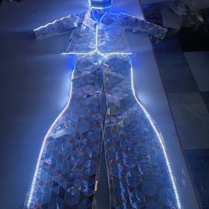 Mono de espejo Traje de moda DJ Club Party Nightclub Stage Dancer Wear Traje reflectante de espejo para zancos - Product Image 6