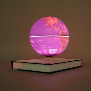 Base de Escritorio Decorativa para el Hogar de Estilo Moderno y Único, Globo Terráqueo Flotante con Levitación Magnética e Iluminación LED RGB - Product Image 3