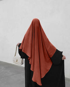 Middle East Dubai Solid Color Bandana Premium Jersey <b>Khimar</b> Wholesale Plain Color Breathable Tie Back Styles <b>Khimar</b> Jilbab - Product Image 5