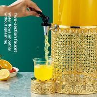 Distributeur de boissons froides en libre-service FLEY de luxe, finition dorée, en acier inoxydable, pour jus, lait, café, soda, pour utilisation en restaurant