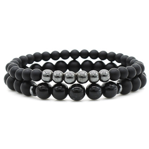 Aimant perlé d'énergie de puissance de <span class=keywords><strong>bracelet</strong></span> d'agate noire de style vintage de mode chaude pour des occasions d'anniversaire - Product Image 6