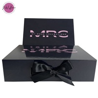 Boîte à cartes de luxe personnalisée avec insert en satin gratuite Boîte d'emballage de haute qualité pour perruque avec nœud