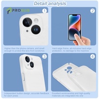 Coque de téléphone portable Prosub 3D PBT vierge pour sublimation, compatible avec les séries iPhone 14, 13, 12, protection intégrale des bords, impression personnalisée