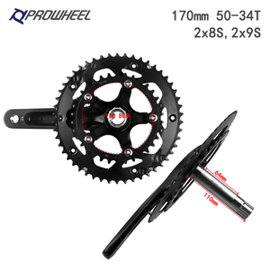 <span class=keywords><strong>Pédalier</strong></span> <span class=keywords><strong>PROWHEEL</strong></span> Road Hollow à double pignons 50T-34T 53T-39T 170mm 110/130 BCD - Product Image 6