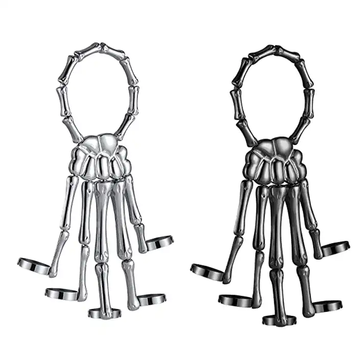 Punk Halloween Skull Bracelet Men's Gothic Hand Elastic Adjustable Couple  Women Skeleton Bracelet Bracelet Party Jewelry