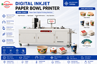 Machine d'impression numérique à jet d'encre pour bols en papier, gobelets en papier, boîtes alimentaires, papier kraft et matériaux d'emballage jetables