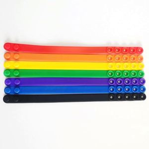 Bracelet en silicone à prix bas, vente en gros, taille réglable, bracelet en caoutchouc, impression personnalisée du logo et du texte - Product Image 4