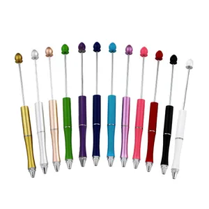 Lampwork Sieraden Handcraft Lite Beadable Pen Gepersonaliseerde Gift Decoratieve Pen Water Drop Top Diy Beadable Pennen