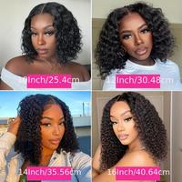 Perruque en cheveux humains Jerry Curl, pré-épilée, avec une ligne de cheveux naturelle, texture bouclée douce et rebondissante, perruque en dentelle sans colle pour femmes noires