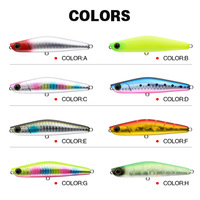 Leurre de pêche japonais coulant en plastique dur, 80mm, 18g
