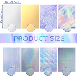 Hot bán crystalcode có thể in bóng không thấm nước Máy in phun Hologram rõ ràng Matte tấm Holographic Vinyl Sticker giấy cuộn - Product Image 4