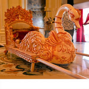 Doli de mariage indien de Style cygne pour la mariée, Doli de mariage Royal en bois pour la mariée, Doli d'entrée de mariage traditionnel - Product Image 1