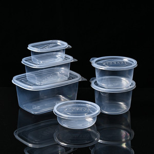 360-1420ml Disposable japanese sushi tray pack packaging plastic envases takeaway round container to go box with lid