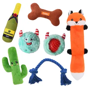 Игрушки для домашних животных, плюшевая хлопковая веревка, ТПР, мяч-пищалка, набор игрушек для собак, набор игрушек для домашних животных, игрушки для собак
