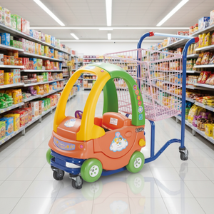 Asiento de Coche para Niños de 135L/50-80KG, Bonito y Divertido, para Carrito de Compras - Product Image 3