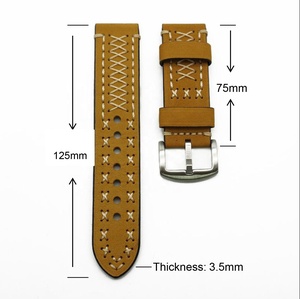 Natobelt Horloge banda de reloj 20mm, 22mm de cuero curtido vegetal <span class=keywords><strong>italiano</strong></span> - Product Image 4
