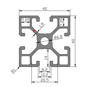 Factory Wholesale 4040l Industrial Aluminum Profile European Standard Square Tube Aluminum Profile Square Tube Free Cutting - Product Image 2