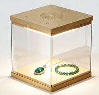 Caja de exhibición de fábrica ODM, nuevo estilo, caja de joyería estilo palacio, estuche de exhibición para collares y pulseras, embalaje de almacenamiento de lujo con altavoz