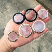 Pot cosmétique en or rose 3g 5g 10g 20g pour poudre, crème, vernis à ongles, paillettes et fard à paupières avec fenêtre