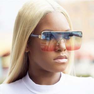 Gafas de Sol de Lente Única Extra Grandes Vintage 2021, Gafas de Sol Cuadradas con Parte Superior Plana UV400 para Mujer - Product Image 1