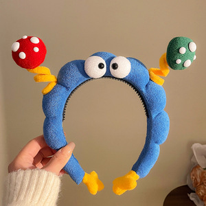 Bandeau éponge mignon tordu drôle de dessin animé en peluche gros oeil champignon bandeau mignon chapeaux grands yeux cerceau de <span class=keywords><strong>cheveux</strong></span> pour la fête - Product Image 6