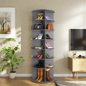 Porte-chaussures 360 rotatif durable tour nouveau Design présentoirs à sacs rotatifs pour l'organisation et le stockage des placards - Product Image 2