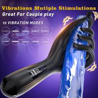Dildo d'entraînement pénien avec tentacules vibrants, 5 moteurs, étanche, pour masturbation masculine, massage, désensibilisation, entraînement, utilisation au toucher de la paume