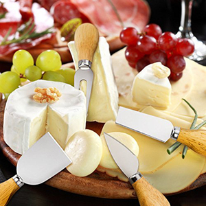 4-Piece <strong>Cheese</strong> Tools Wooden Handle Stainless Steel <strong>Cheese</strong> <strong>Knife</strong> <strong>Set</strong> for Cutting <strong>Cheese</strong> - Product Image 6