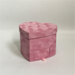 Boîte cadeau de luxe en velours en forme de cœur, avec tiroir, pour fleurs – Meilleures ventes - Product Image 6