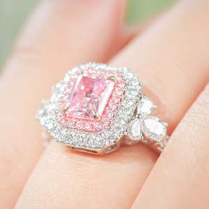 Anillo de Diamantes Cultivados en Laboratorio con Certificado IGI, Diseño Personalizado Xingyue, Clásico, para Compromiso o Boda, para Hombre y Mujer, Oro de 18k, Gema Rosa, Regalo - Product Image 3