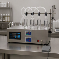 Machine de remplissage de liquides électrique à quatre têtes 3.2L 5L, de table, en acier inoxydable, à quatre buses, manuelle et automatique, pour cosmétiques et aliments