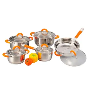 Utensílios de cozinha de aço inoxidável, novo design alemão de luxo 10 pcs com alças