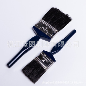 Brocha plana para pintar de 2 pulgadas con cerdas de cerdo, mango de madera, azul oscuro, origen Zhenjiang - Product Image 2