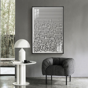 <span class=keywords><strong>Peinture</strong></span> murale moderne de luxe en porcelaine cristalline à effet 3D abstrait <span class=keywords><strong>noir</strong></span> <span class=keywords><strong>et</strong></span> blanc pour la décoration de la maison - Product Image 1