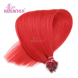 Extensiones de Cabello Humano Virgen K.SWIGS Rojo Brillante con Anillo Nano, Cutícula Alineada, Duraderas, Suaves, Reutilizables, Lisas, Naturales y Saludables - Product Image 4