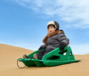 Luge à <span class=keywords><strong>neige</strong></span> directionnelle Spring-Shock avec châssis métallique et siège rembourré pour adultes et enfants, idéale pour la descente - Product Image 4