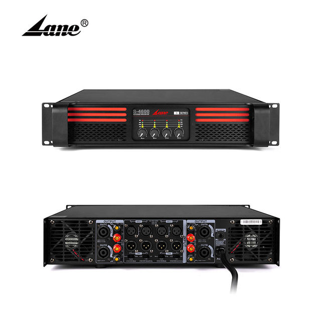 Lane S-4600 Amplifier4000 Watts Professional Power 2u Digital Power Amplifier Powered Mixer Amplifier