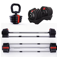 Ensemble d'haltères, de barres et de kettlebells multifonctionnels réglables TOPKO 3 en 1 pour la maison et la salle de sport