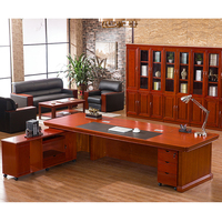 Ensemble de table de bureau Vente d'usine Bureau d'ordinateur Mobilier de bureau administratif PDG Bureau de patron