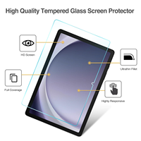 Protection d'écran en verre trempé 9H 0,3 mm 2,5D AGC du Japon, colle intégrale, transparence 99 %, anti-rayures, qualité AAA pour tablette