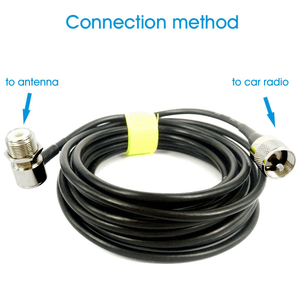 Cable de Montaje en Ángulo Recto SO239 a PL259 para Antena Móvil CON Cable de Montaje RG58 de Cobre Puro de 4m para Vehículo - Product Image 2