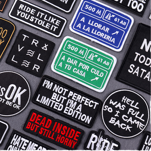 Tactical Twill Embroidery Patch Funny Full Embroidered Appliques for Hats Vests Clothes <b>Jackets</b> Backpacks Jeans-Iron on Patches - Product Image 1