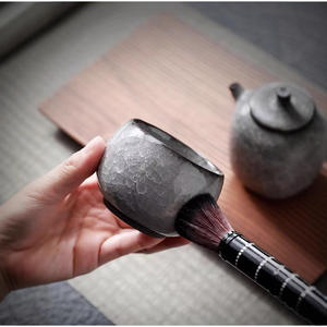 ถ้วยชาคู่สไตล์จีน พอร์ซเลนคุณภาพสูง ลายดอกน้ำแข็ง สำหรับชงชาแบบกังฟู ถ้วยชิมชาสำหรับผู้ชาย ลายแตกน้ำแข็ง - Product Image 4