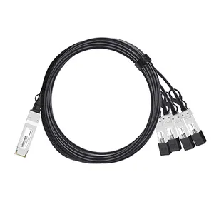 100G से 4x25G QSFP28 से 4SFP28 5M 26AWG डायरेक्ट अटैच ट्विनैक्स ब्रेकआउट कॉपर केबल